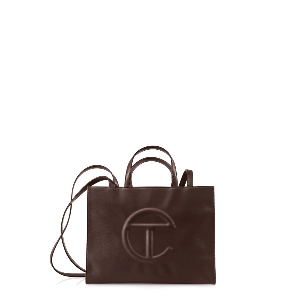 Authentic Telfar Medium Chocolate shopping tote bag